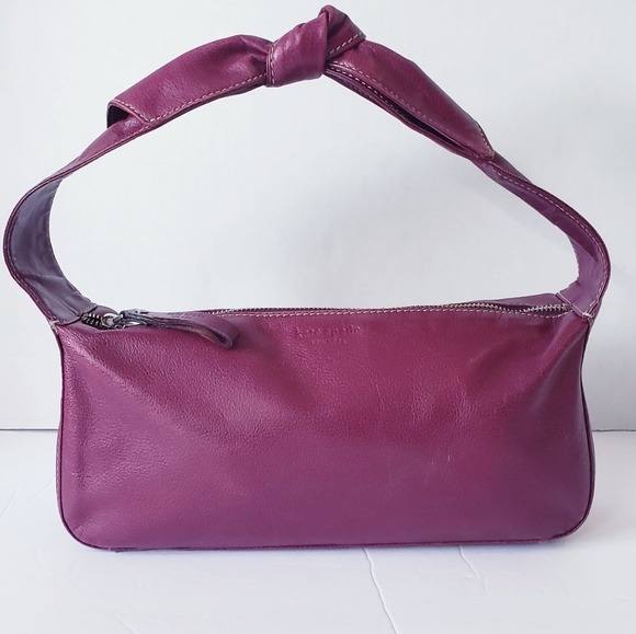 kate spade Handbags - kate spade Plum Leather Bow Strap Handbag